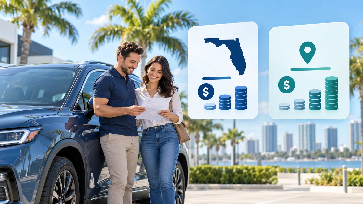 Florida buyers comparing state and county vehicle taxes